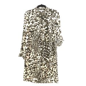 DIANE von FURSTENBERG Animal Belted Shirt Dress